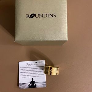 Rounding forgiveness engraved ring size 9